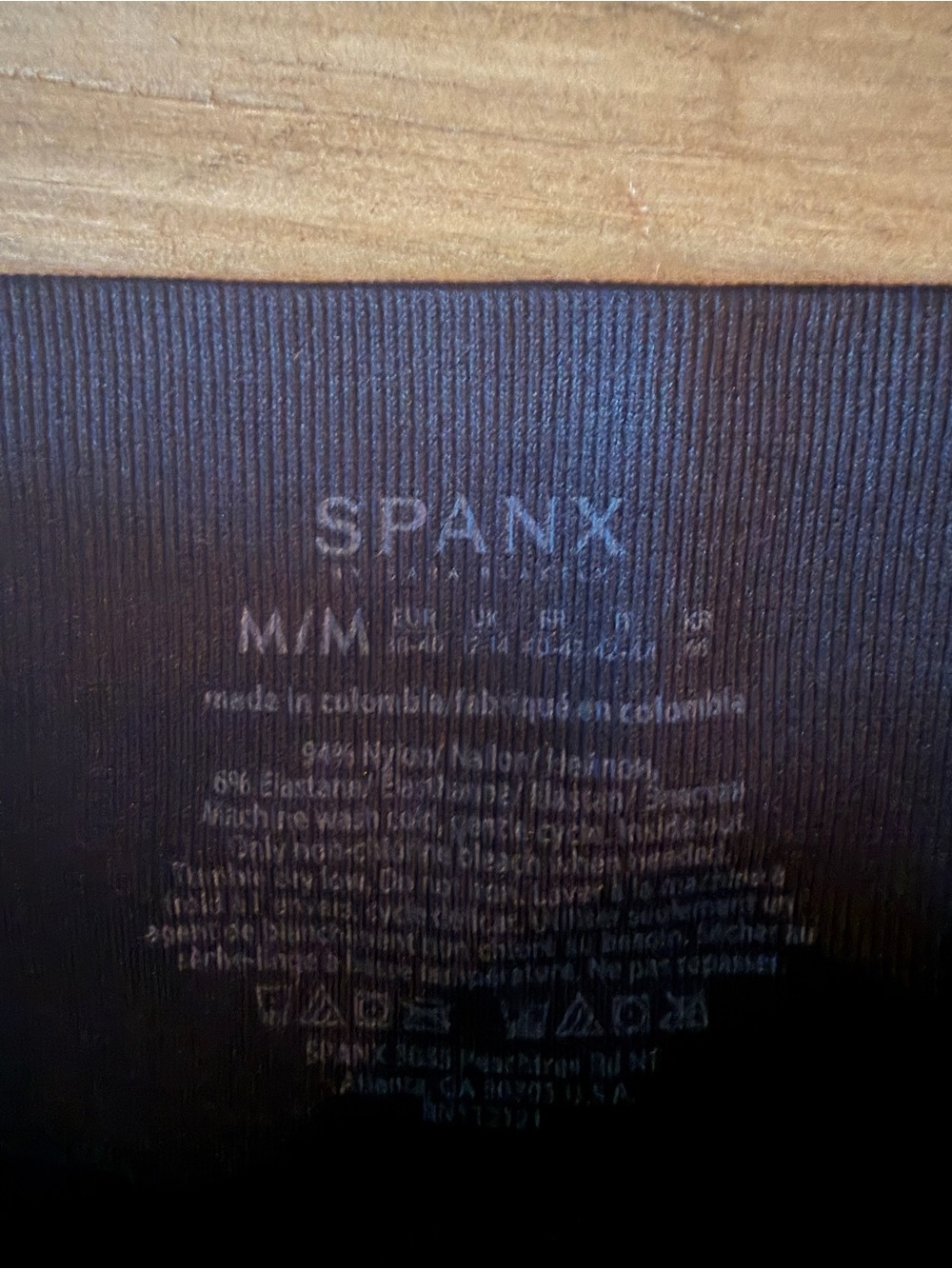 SPANX Black Ribbed Shaping Tights